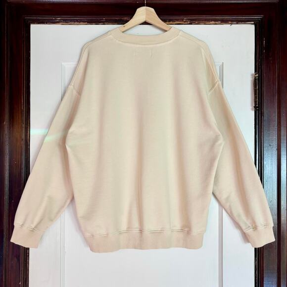 Thinking Mu Cream Abstract Shapes “Jimena” Crewneck Sweatshirt- XL, Slow Fashion - Picture 4 of 5